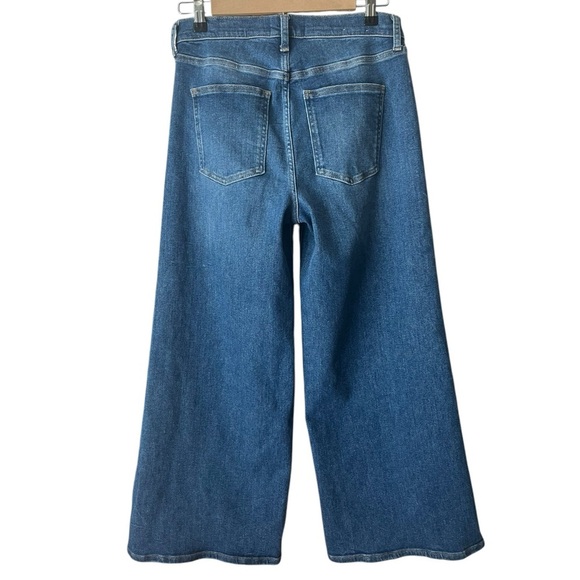 Boden Women’s High Rise Wide Leg Relaxed Blue Stretch Denim Jeans 29 Petite - Picture 3 of 11